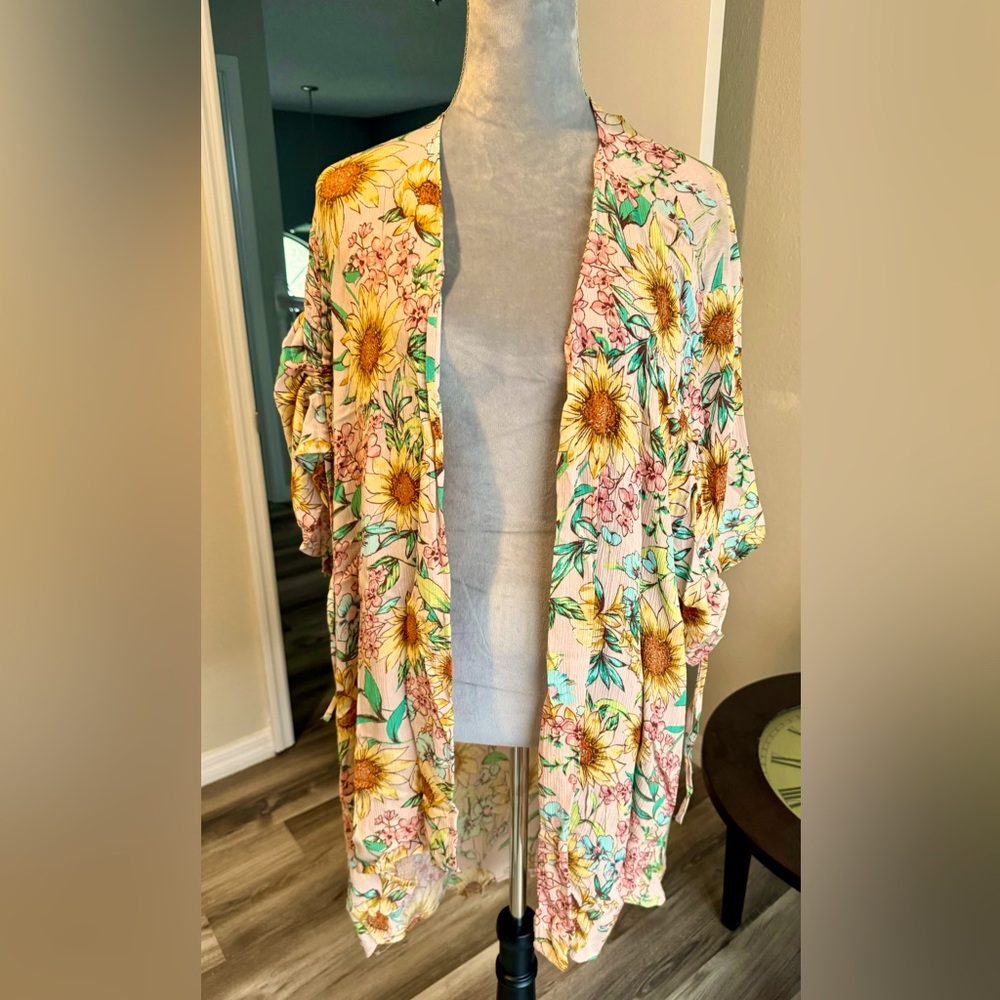 Colorful cover up wrap. NWT 2xL